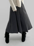 10% wool) Cita Pleated Long Skirt