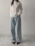 Yoru Mock Neck Strap Blouse