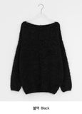 Nayu Hairy Lip Neck Loose Knit