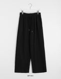 [unisex] Asoko banding ribbed wide pants