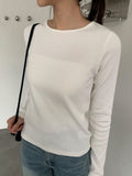 [BAONHAUS] Benir Round Ribbed Long Sleeve Tee