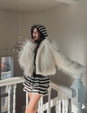 Pierre Stripe Set-up Two-Way Hood Zip-Up