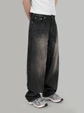 Slab black wide jeans