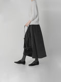 Plain Corduroy Brushed Skirt
