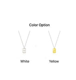 [Premium Plating] Volume Square AB TAG Necklace