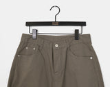 Nodi Back Pocket Wide Cotton Pants