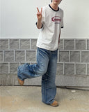 Washed Domingo denim pants