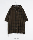 Bemer Check Cap Hood Short Sleeve Shirt