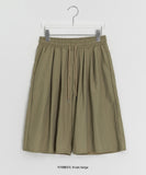 [unisex] Giland Nylon Pintuck Banding Bermuda Pants