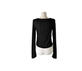 Tessie See-through Ribbed Round Cardigan