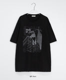 [unisex] Letico Cat Printing Short Sleeve Tee
