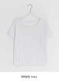 Sarun Color Layered Basic Round Short Sleeve Tee