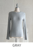 Tight Creamy Round Basic T-shirt