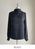 Grash Half Neck Drape Blouse