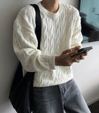 Cable Cosyharu Semi-over Knit