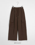 Kitteny Banding String Nylon Brushed Cargo Pants