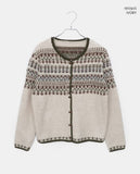 Sone Nordic Round Neck Long Sleeve Knit Cardigan