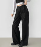 Rivet Fatigue Pocket Point Wide Cotton Pants