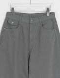 Charne Herringbone Wide Cotton Pants