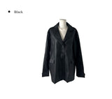 Avil Leather Overfit Blazer Jacket