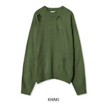 Cloth Damage Loose Fit Knit