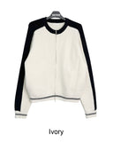 Oz Varsity Balloon Knit Zip Up