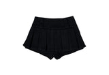 Elda Wool Belt Pleated Mini Skirt