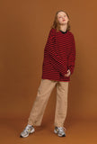 Long Sleeve Heavy Overfit Stripe Dangara