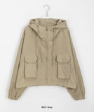 Pdon Pocket String Crop Hood Jumper