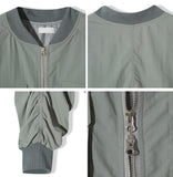 FL crop shirring flight jumper
