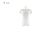 Thes Square Neck Daily Soft Short Sleeve T-Shirt