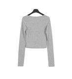 Reen U-Neck Crop Long Sleeve Tee