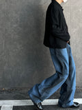 Oil Washed Wide Denim