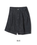 Pao Back Elastic Bermuda Denim Pants