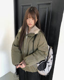 Leyou High Neck Two-Way Fur Padding Jumper