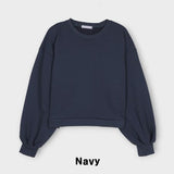 Plain Color Crop Sweatshirt