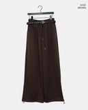 [Two-Way Bottom/Belt SET] Edge Banding Strap String Wide Training Long Pants