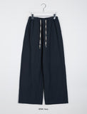 [unisex] Carrit Banding Wide Cotton Pants