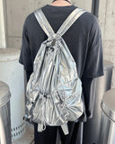 glossy string backpack