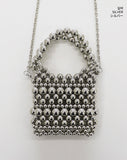 Pedin Metal Pearl Bead Pearl Tote Cross Bag