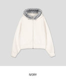 Fame Fleece Raccoon Fur Hooded Zip-Up