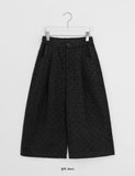 Andel Wool Banding Dot Bermuda Pants