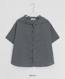 Meters Summer Check Hood Short Sleeve Shirt