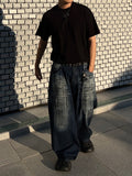 Dirty Washed Super Wide Denim