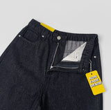 Raw autumn non-fade banding casual wide denim pants