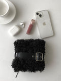 Fanta Mini Fur Belt Chain Cross Bag