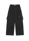 Pocket pintuck wide pants