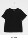Chibi Color Basic Semi-Crop Short Sleeve Tee