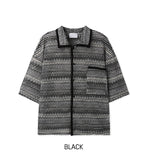 Wavy Bohemian Mix Short Sleeve Shirt
