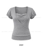 Lizzie Lace Wrap Puff Short Sleeve